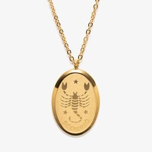 Scorpio Zodiac Pendant Necklace 18K Gold‎ Plated Gift For Her